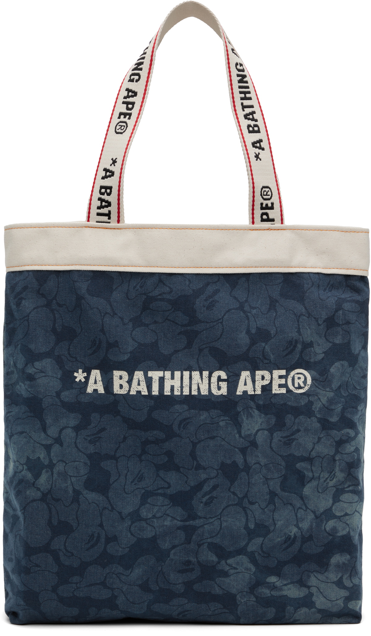 BAPE Blue Solid Camo Denim Tote
