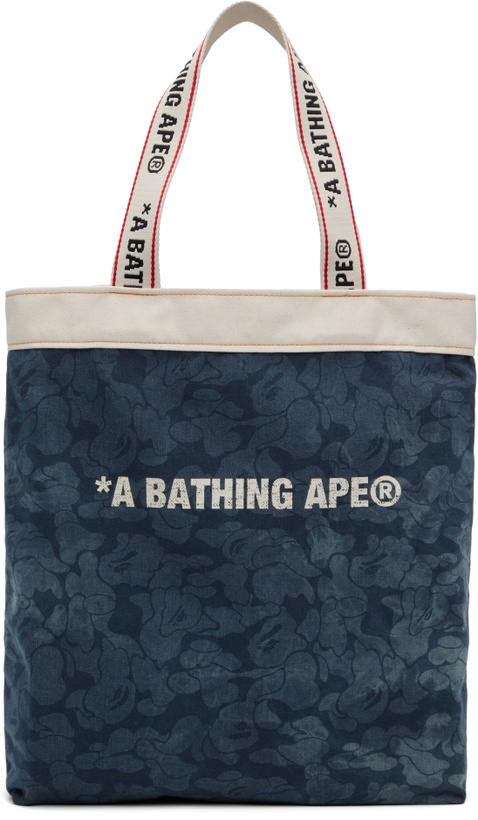 Photo: BAPE Blue Solid Camo Denim Tote