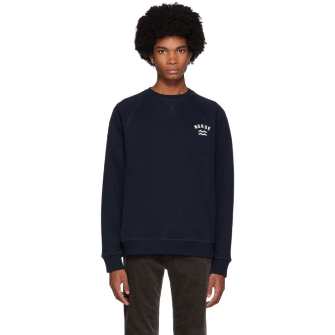 Photo: Norse Projects Navy Ketel Ivy Wave Sweatshirt