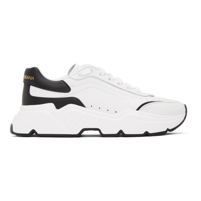 Photo: Dolce and Gabbana Black and White Daymaster Low Sneakers