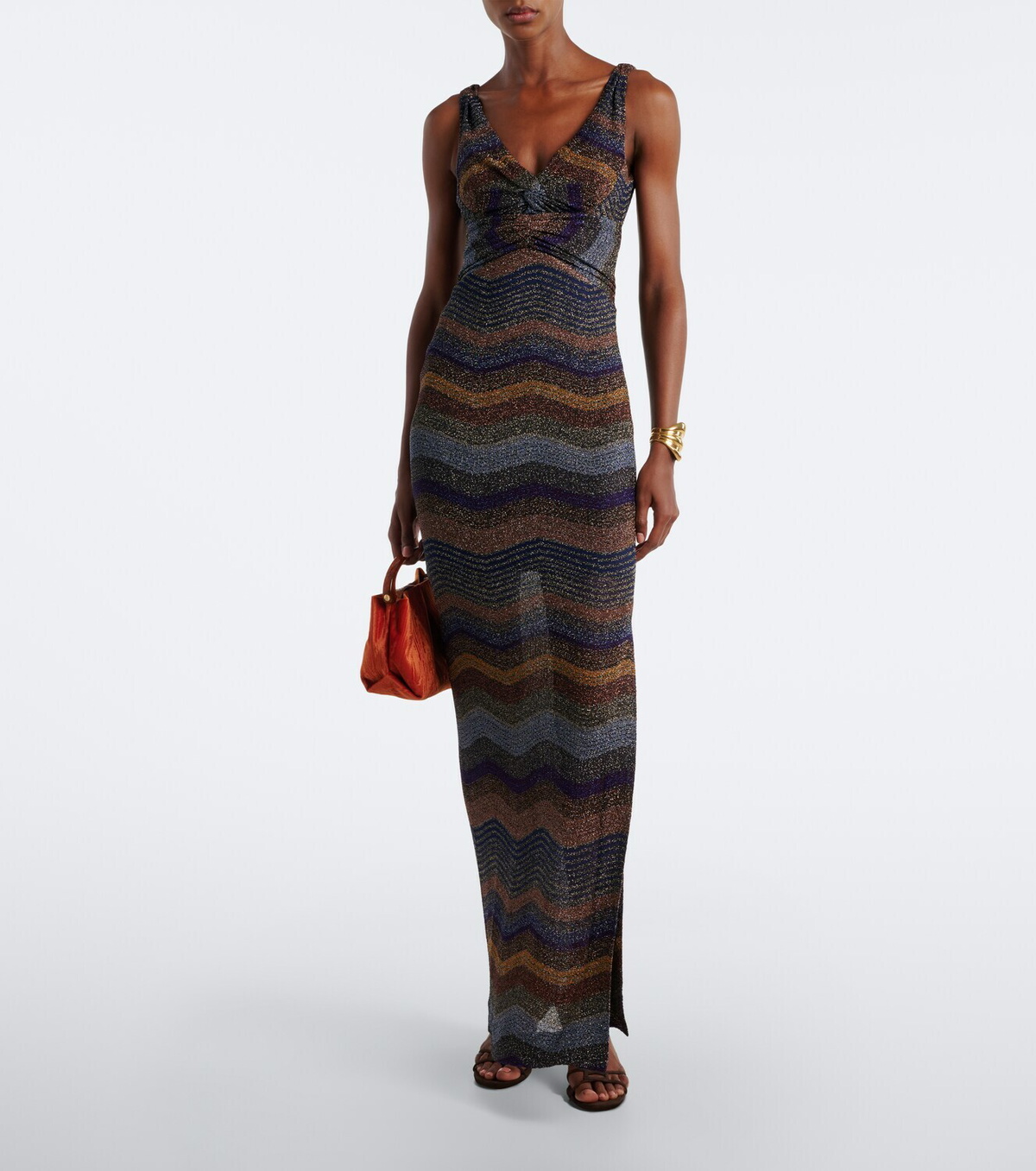 Missoni Wave lamé gown