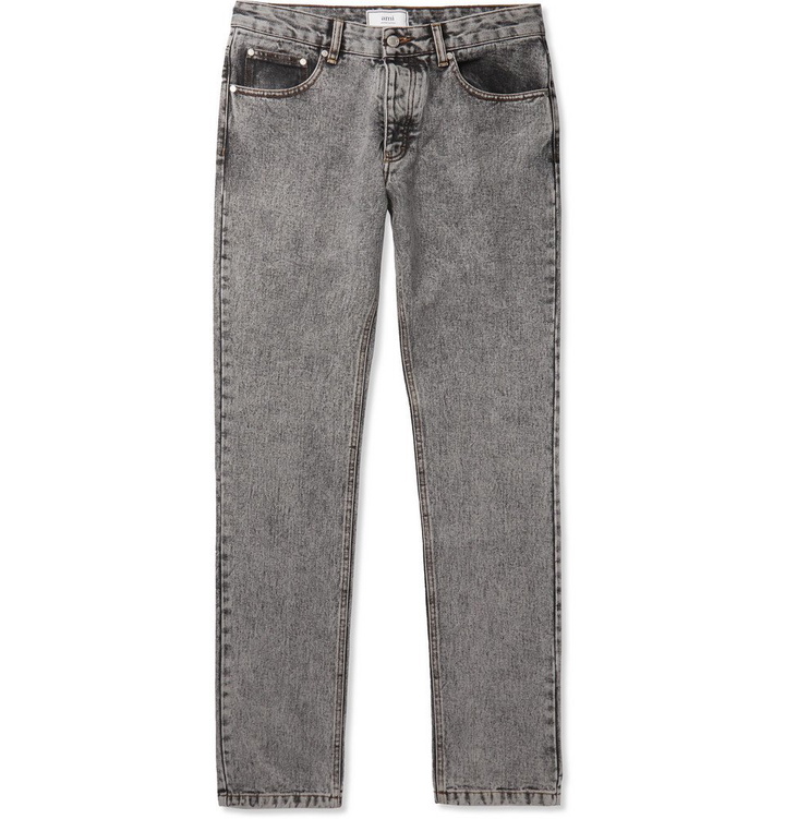 Photo: AMI - Slim-Fit Denim Jeans - Gray