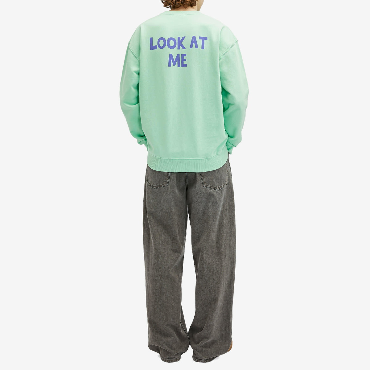 JW Anderson Men's JWA Back Print Sweatshirt in Spearmint