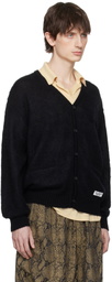 WACKO MARIA Black Mohair Knit Cardigan