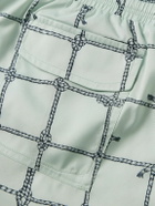 Brioni - Straight-Leg Long-Length Printed Swim Shorts - Green