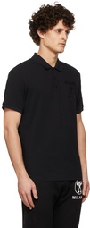 Moschino Black Double Question Mark Polo