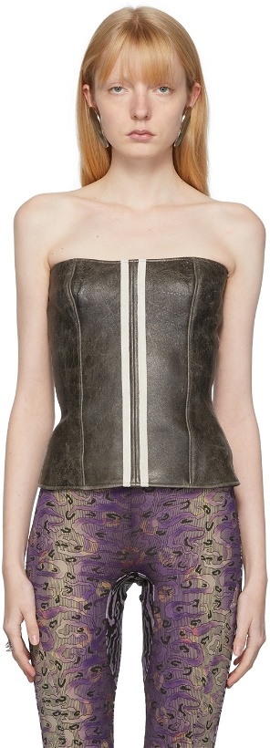 Photo: Charlotte Knowles Grey Leather Bustier