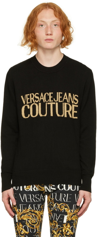 Photo: Versace Jeans Couture Black Jacquard Sweater