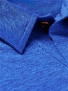 Loro Piana Kids - Coastline Linen-Jersey Polo Shirt - Blue