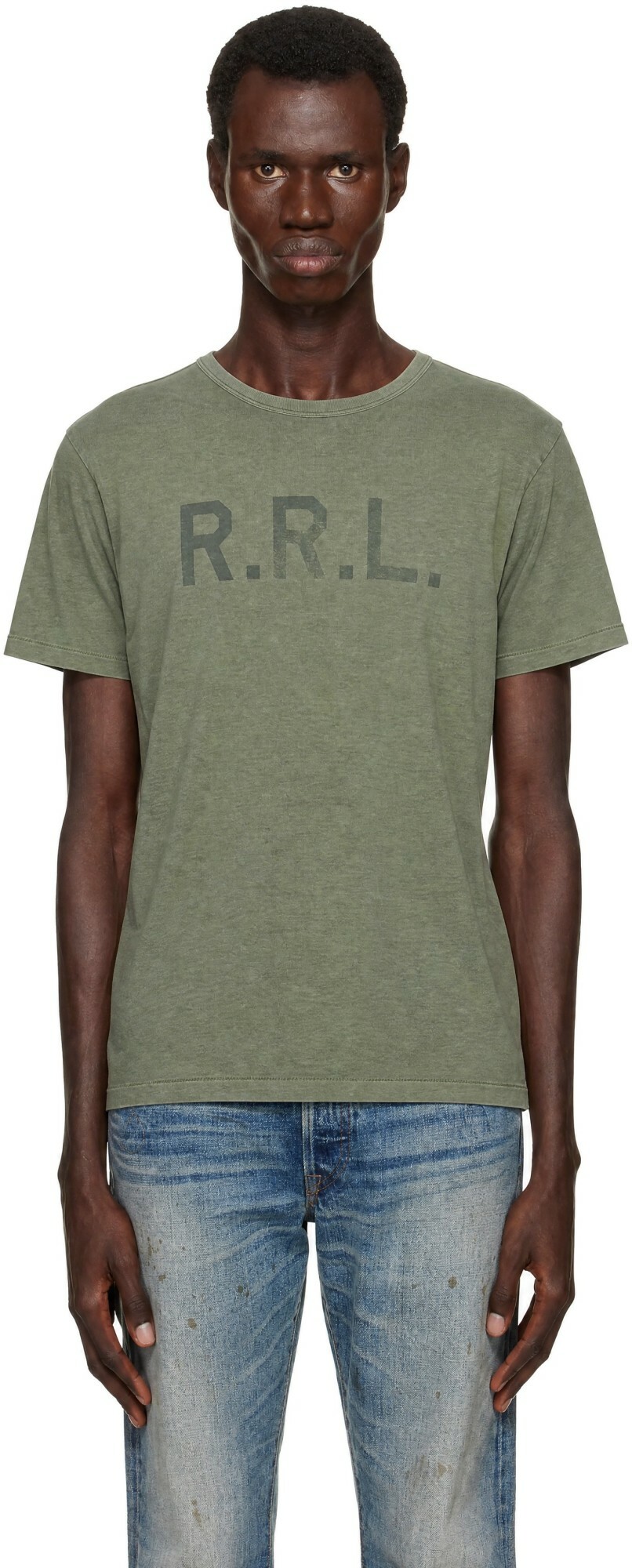 RRL Khaki Logo T-Shirt