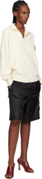 Stone Island Black L100004 Ripstop Light HT Nylon Shorts