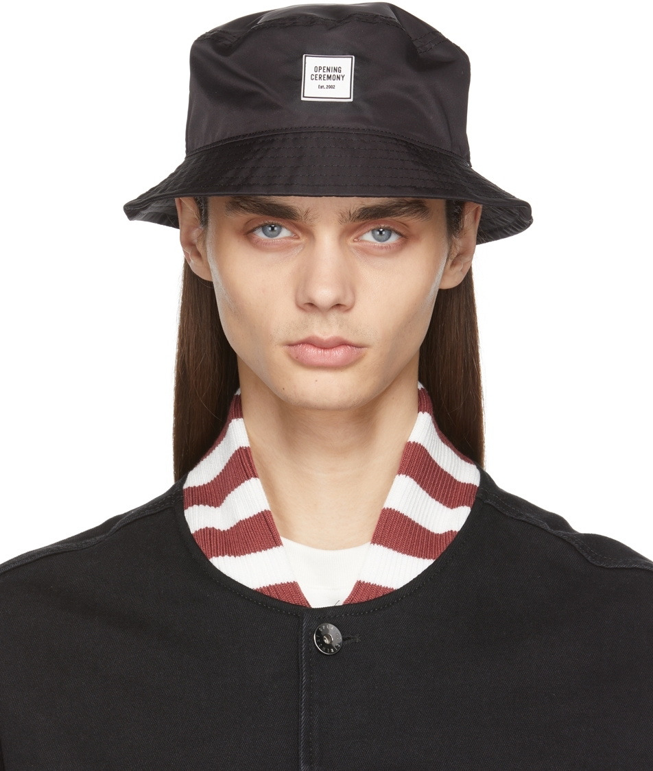 Opening Ceremony Black Box Logo Bucket Hat Opening Ceremony