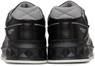 Valentino Garavani Black One Stud Low-Top Sneakers