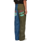 NAMESAKE Blue and Green Paneled Maurice Jeans