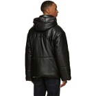 Nanushka Black Faux-Leather Puffer Hide Jacket