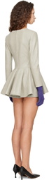 Nicklas Skovgaard Gray Sienne Leather Minidreses
