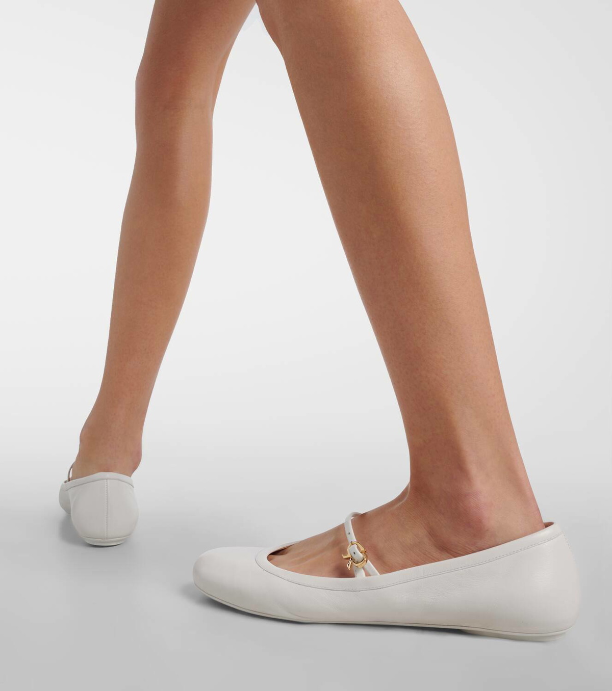 Gianvito Rossi Carla leather Mary Jane flats Gianvito Rossi