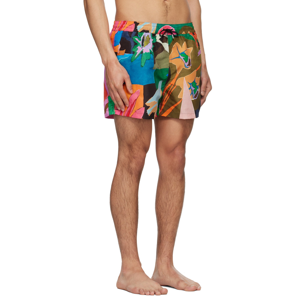 Paul Smith Multicolor 'River Collage' Print Swim Shorts