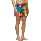 Paul Smith Multicolor 'River Collage' Print Swim Shorts