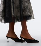 Aquazzura Bisous satin mules