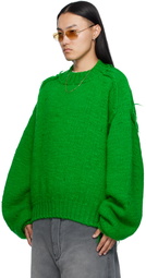 LU'U DAN Green Kingpin Knit Sweater