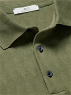 Mr P. - Golf Jacquard-Knit Organic Cotton Polo Shirt - Green
