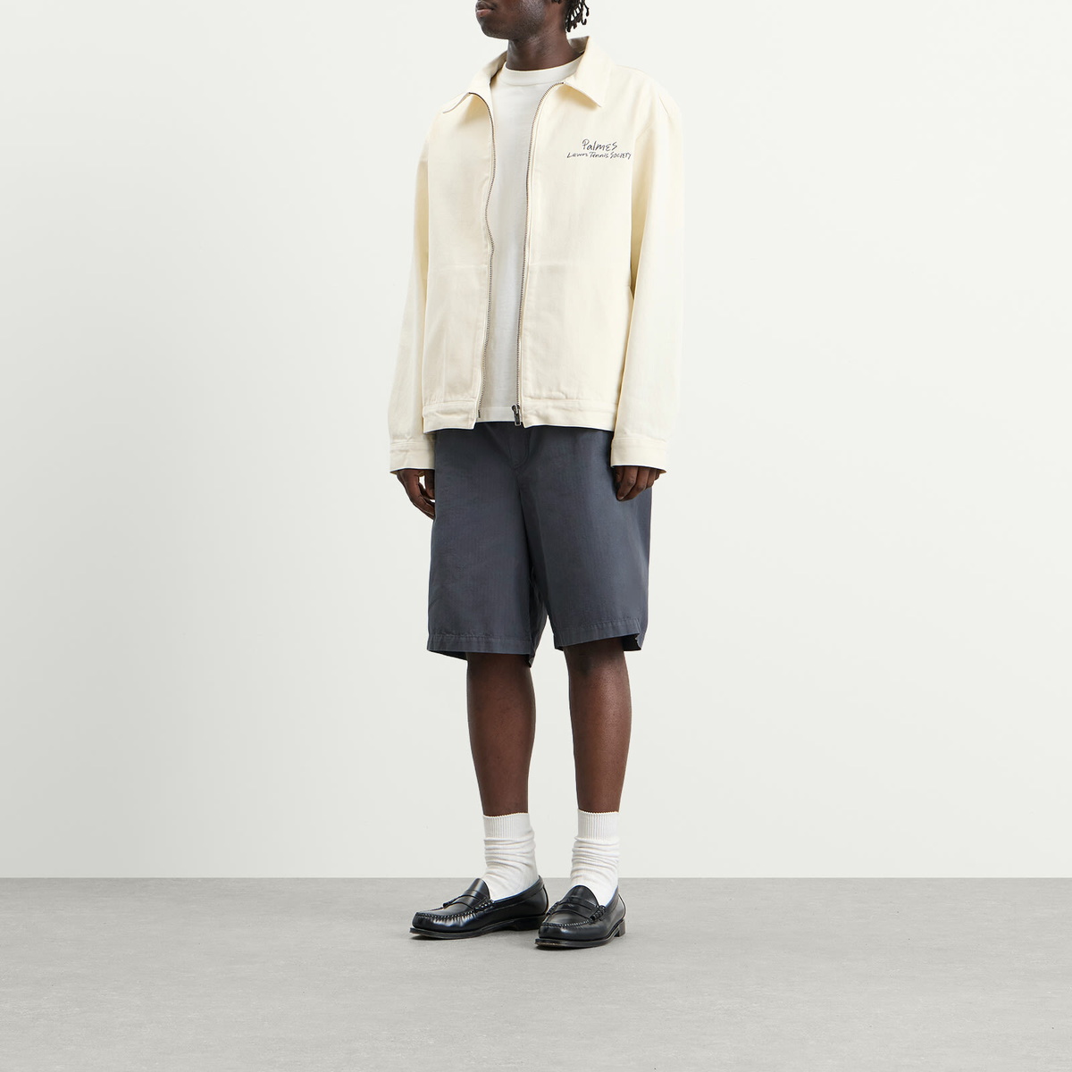 END. x Palmes Men's Lawn Zip Jacket in Off-White