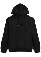Lanvin Logo-embroidered Hooded Cotton Sweatshirt Black
