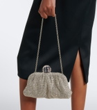 Aquazzura Tequila crystal-embellished clutch