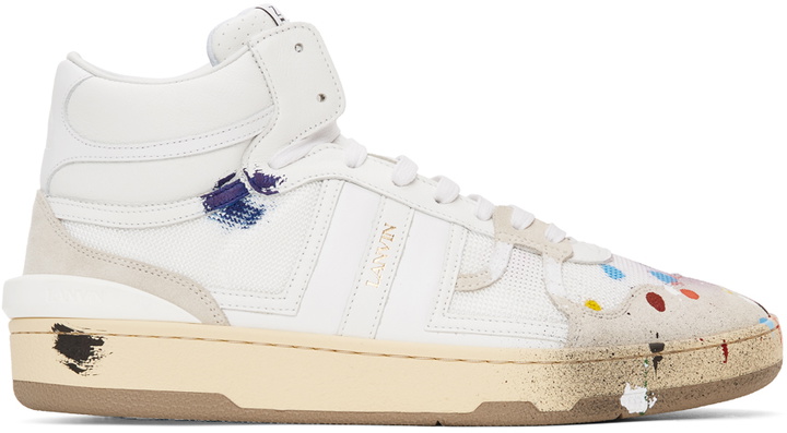 Photo: Lanvin White Gallery Dept. Edition Leather Mid Sneakers