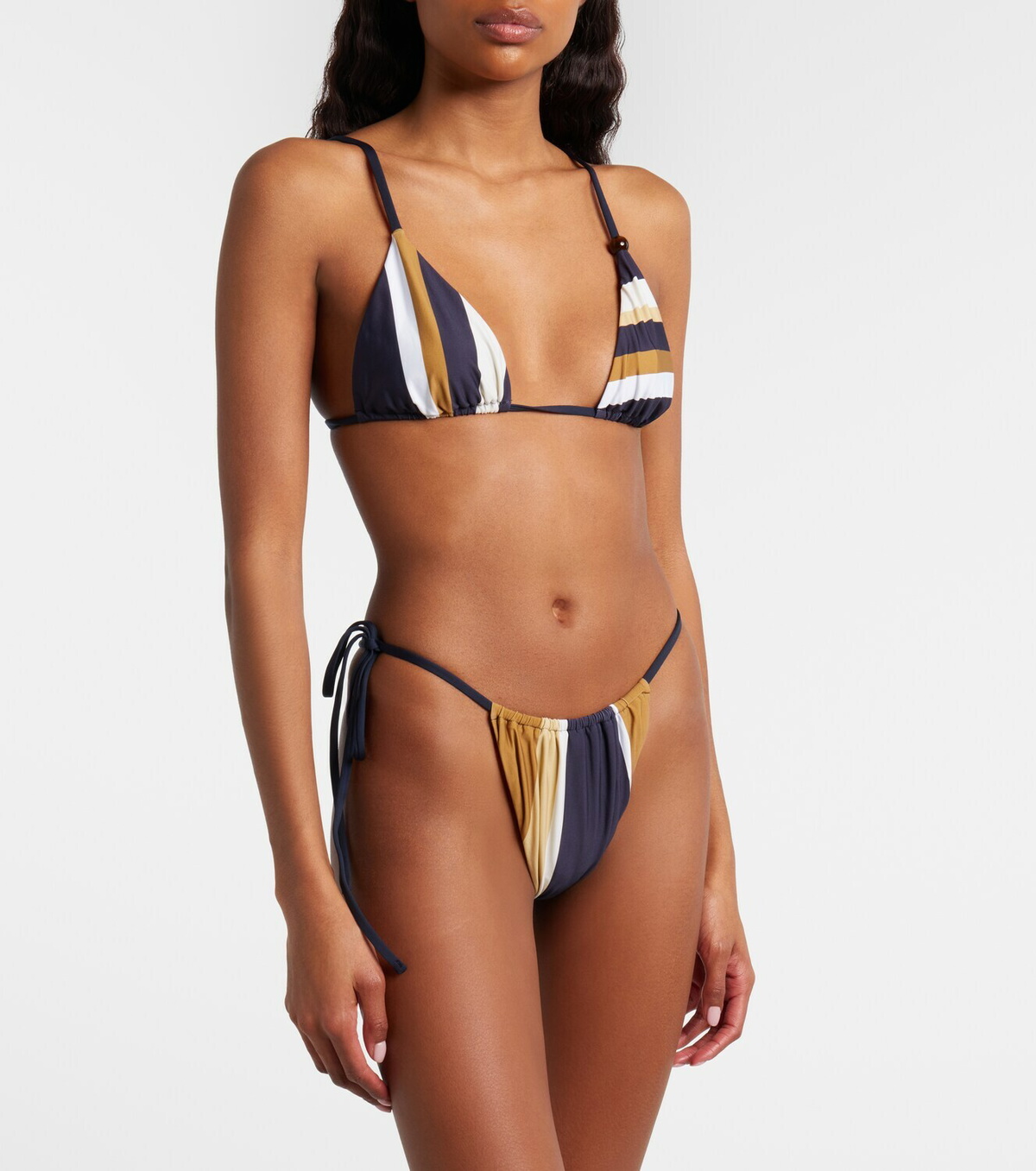 SIR String striped bikini top