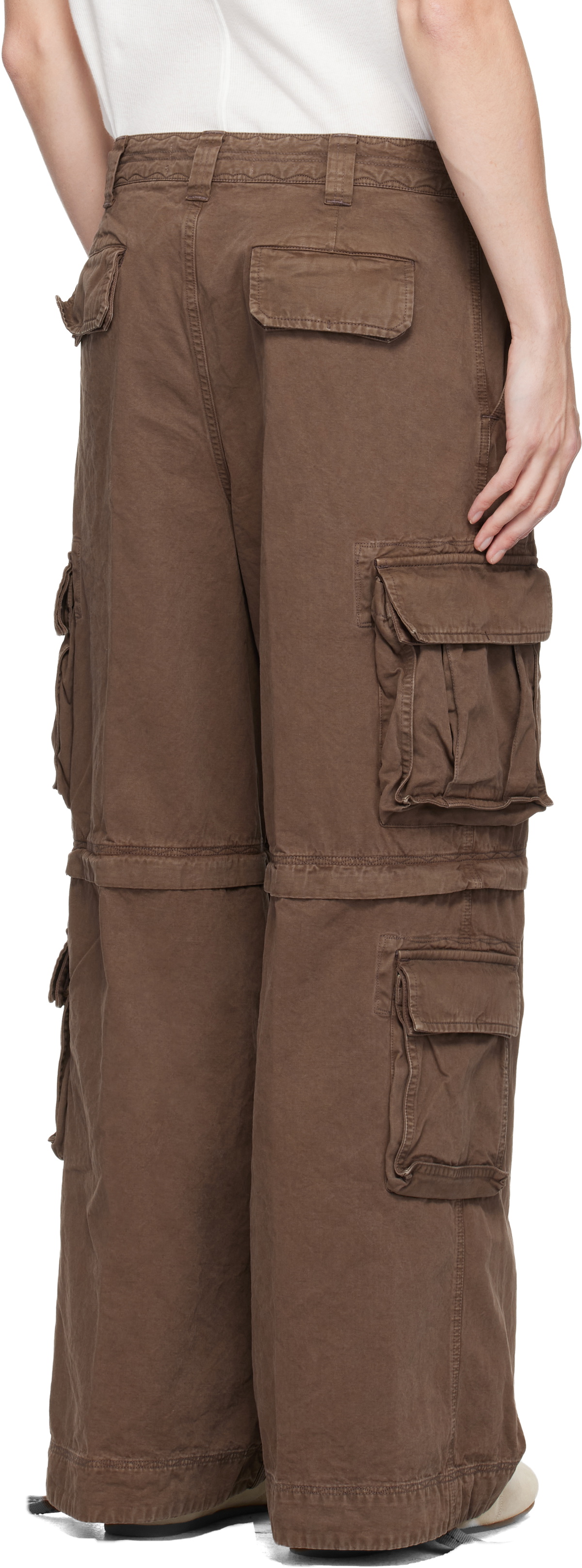 ERL Brown Zip-Off Cargo Pants
