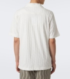 Frescobol Carioca Terry-trimmed cotton-blend bowling shirt