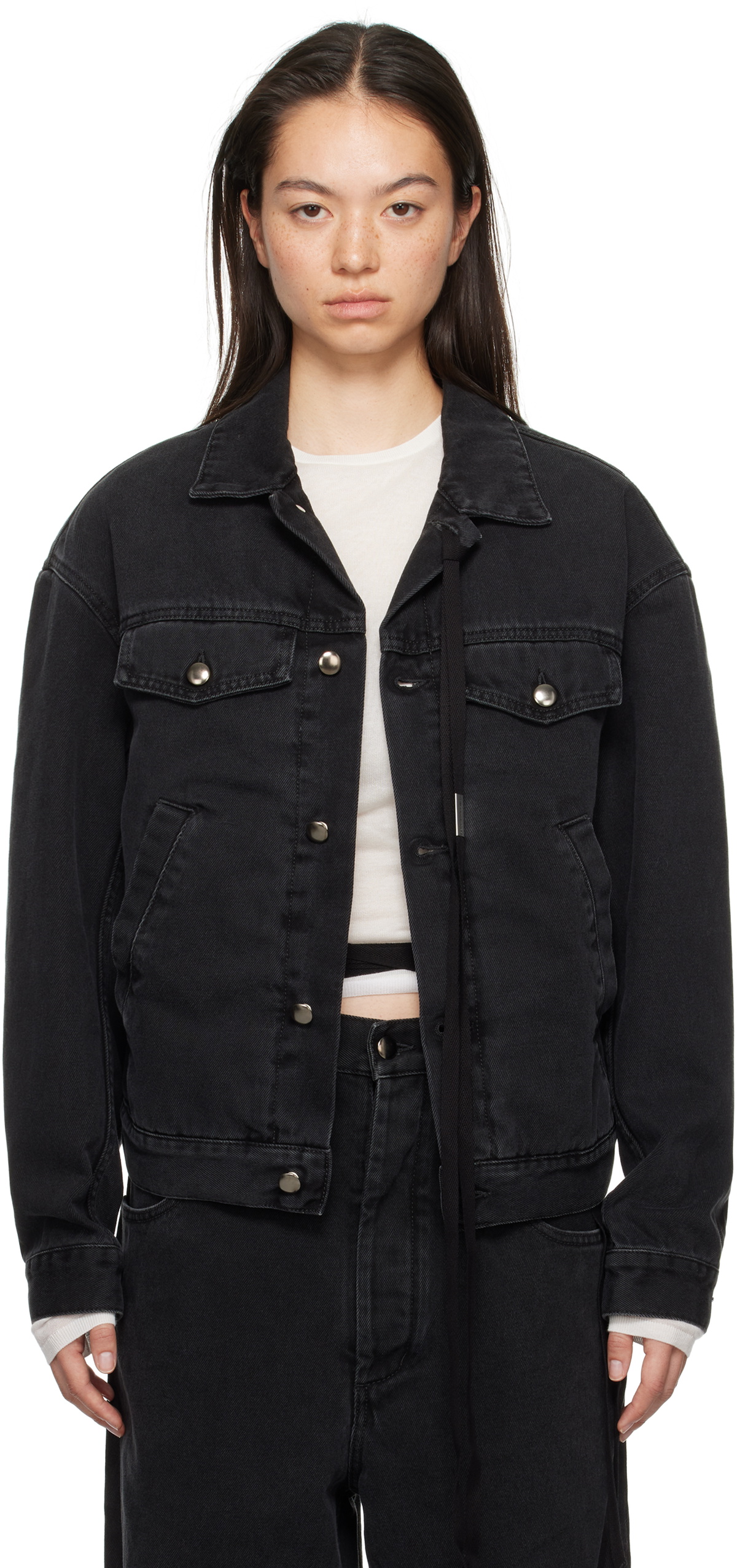 Ann Demeulemeester Black Marthe High Comfort Denim Jacket Ann