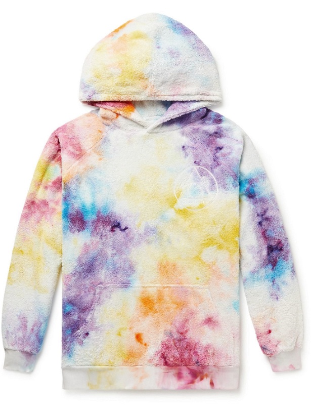Photo: Camp High - Transcendence Logo-Embroidered Tie-Dyed Cotton-Terry Hoodie - Multi