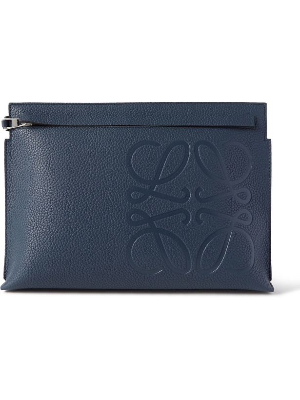 Photo: LOEWE - Logo-Debossed Full-Grain Leather Pouch