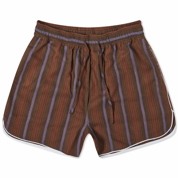 Photo: Wales Bonner Women's Life Shorts in Brown/Blue