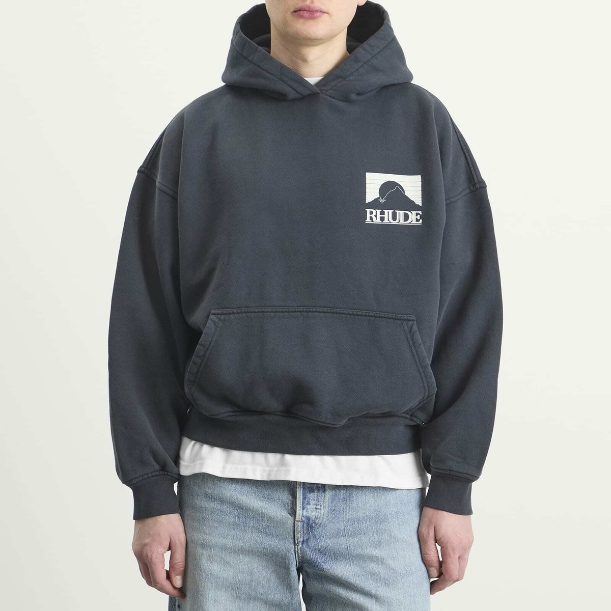 Rhude Men's Moonlight Pack Hoodie in Vintage Black/White