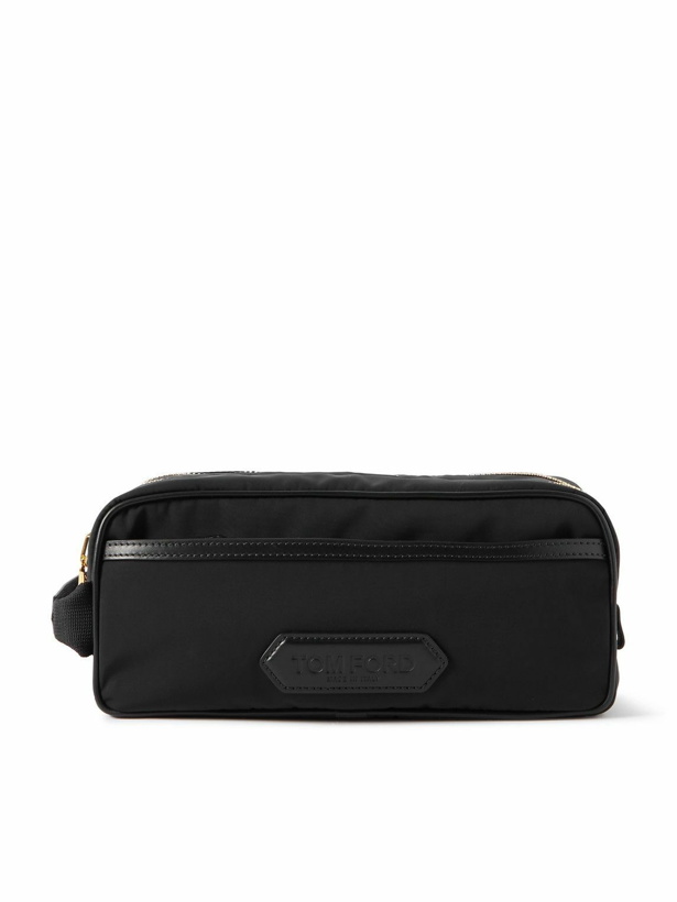 Photo: TOM FORD - Leather-Trimmed Shell Wash Bag