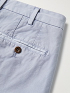 Sid Mashburn - Slim-Fit Garment-Dyed Cotton-Twill Shorts - Blue