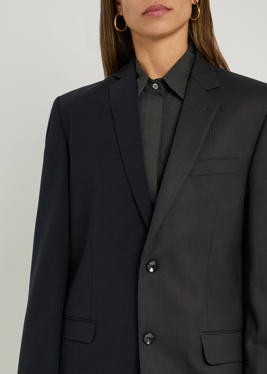 Bettter Sliced Panelled Wool-blend Blazer Multicoloured 1
