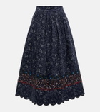 See By Chloé Floral cotton midi skirt