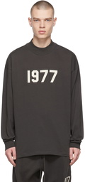 Essentials Black '1977' Long Sleeve T-Shirt