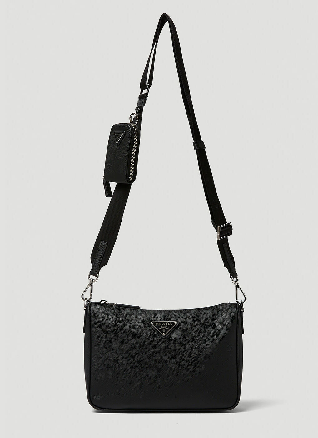 Black saffiano crossbody bag