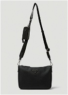 Saffiano Crossbody Bag in Black