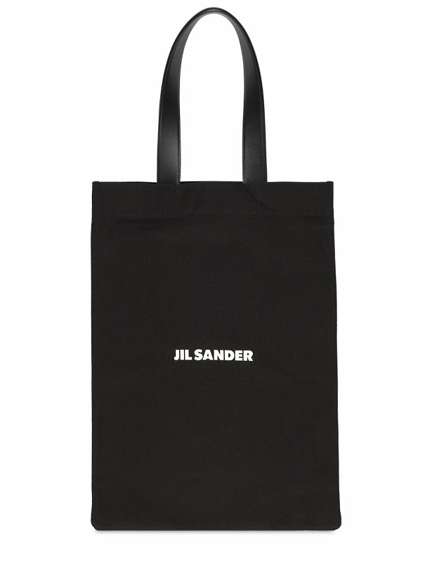 Photo: JIL SANDER - Logo Linen Tote Bag