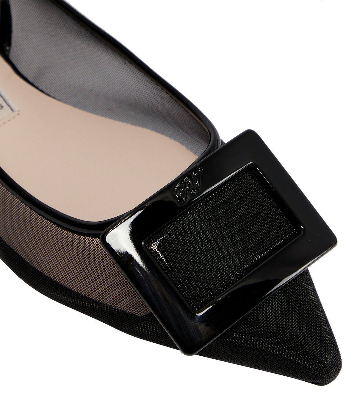 【洗練された清涼感】Roger Vivier Gommettineメッシュフラット Roger Vivier Gommettine mesh slingback flats Roger Vivier