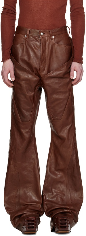 Photo: Rick Owens Burgundy Slivered Leather Pants