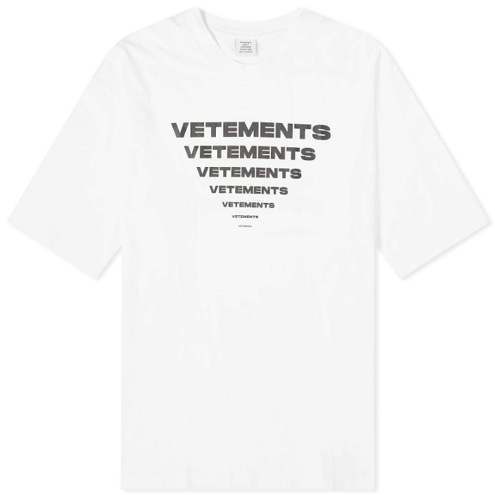 Photo: Vetements Men's Pyramid Logo T-Shirt in White