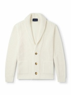 Thom Sweeney - Shawl-Collar Ribbed Wool Cardigan - White